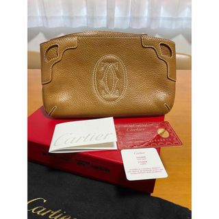 Cartier カルティエ　キャメル　ハンドポーチ【新品】