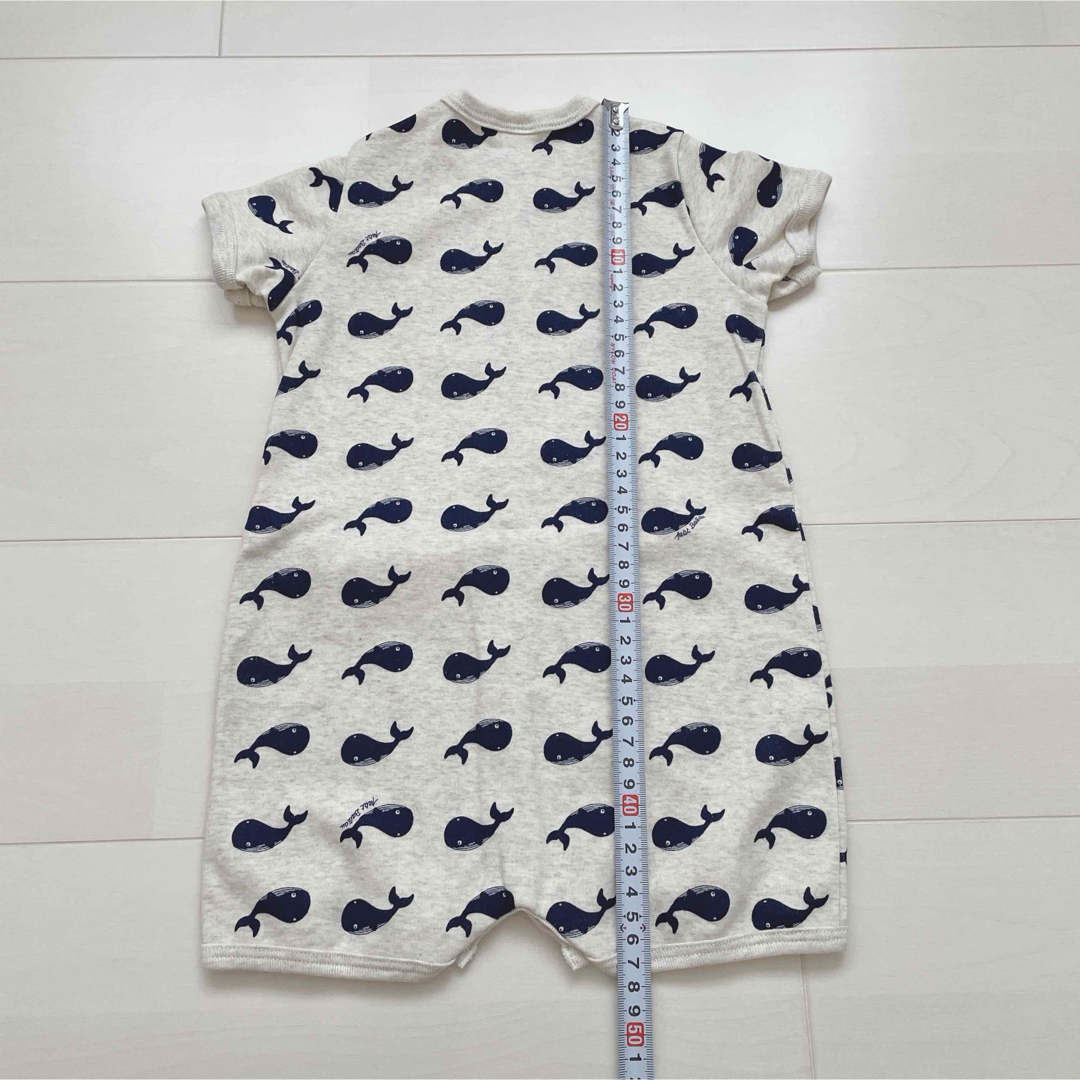 PETIT BATEAU(プチバトー)のプチバトー　プリントショートロンパース　18m  キッズ/ベビー/マタニティのベビー服(~85cm)(ロンパース)の商品写真