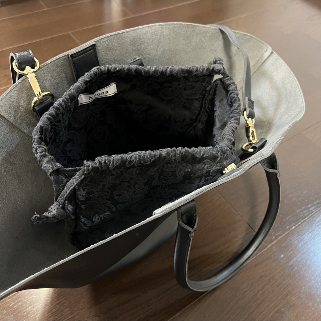 NEUNA ヌナ 4WAY 扇形ヴィーガンレザー ショルダー ハンドバッグ レディースのバッグ(ハンドバッグ)の商品写真
