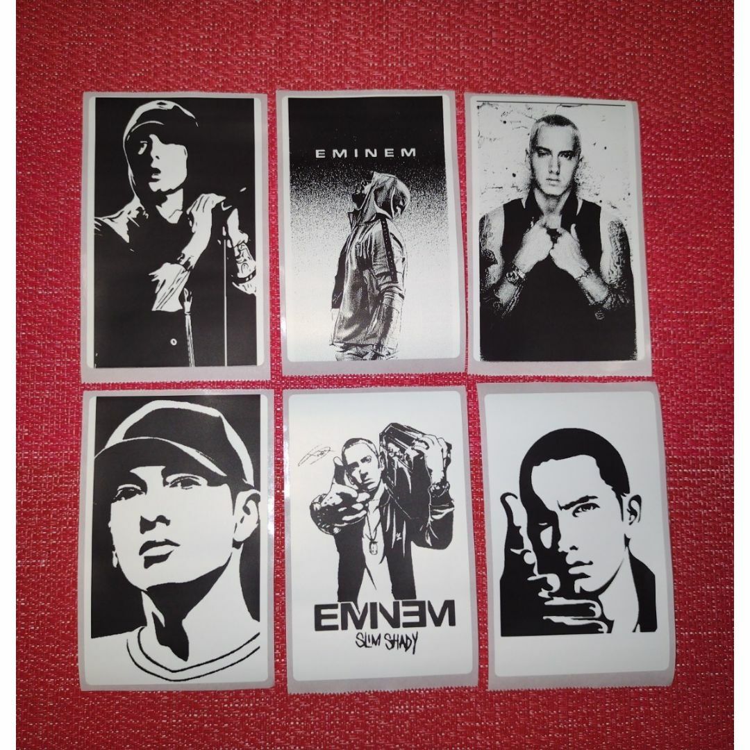 Eminem　エミネム　全長8cm防水加工シール 6枚 ハンドメイドの文具/ステーショナリー(しおり/ステッカー)の商品写真