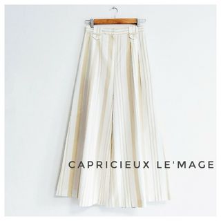 CAPRICIEUX LE'MAGE - 新品タグ付き カプリシューレマージュ ストライプリネンタックパンツ リネンパンツ