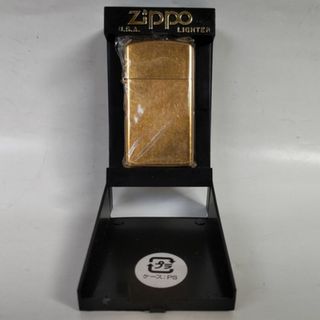 ジッポー(ZIPPO)の【未使用】Zippo ゴールド スリムタイプ NIAGARA FALLS カナダ(タバコグッズ)