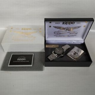 ジッポー(ZIPPO)の【未使用】Zippo アメリカン・トラディショナル クロノグラフ時計・ライター(タバコグッズ)