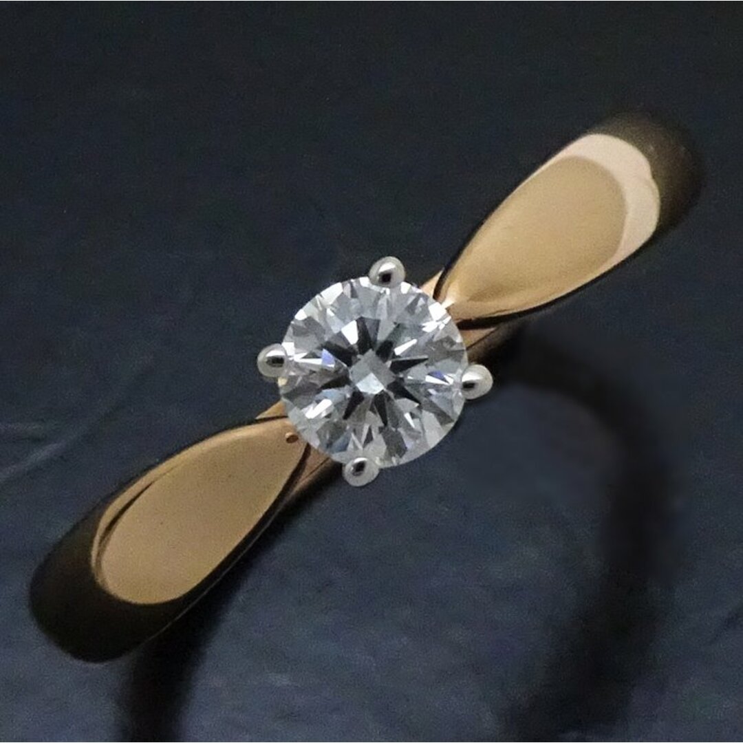 Tiffany & Co.(ティファニー)のTIFFANY&Co. ティファニー ハーモニー リング ダイヤモンド0.19ct F.VVS1.3Excellent 12号 750PG K18RG ローズゴールド xPt950プラチナ /291696【中古】【BJ】 レディースのアクセサリー(リング(指輪))の商品写真