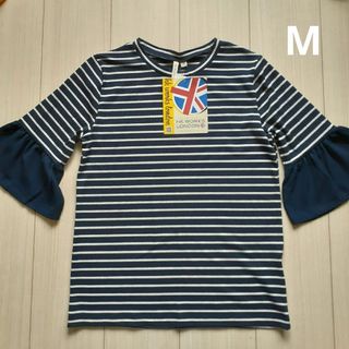 シマムラ(しまむら)のHK WORKS LONDON 半袖トップス　M　ネイビー×ホワイト　しまむら(Tシャツ/カットソー(半袖/袖なし))