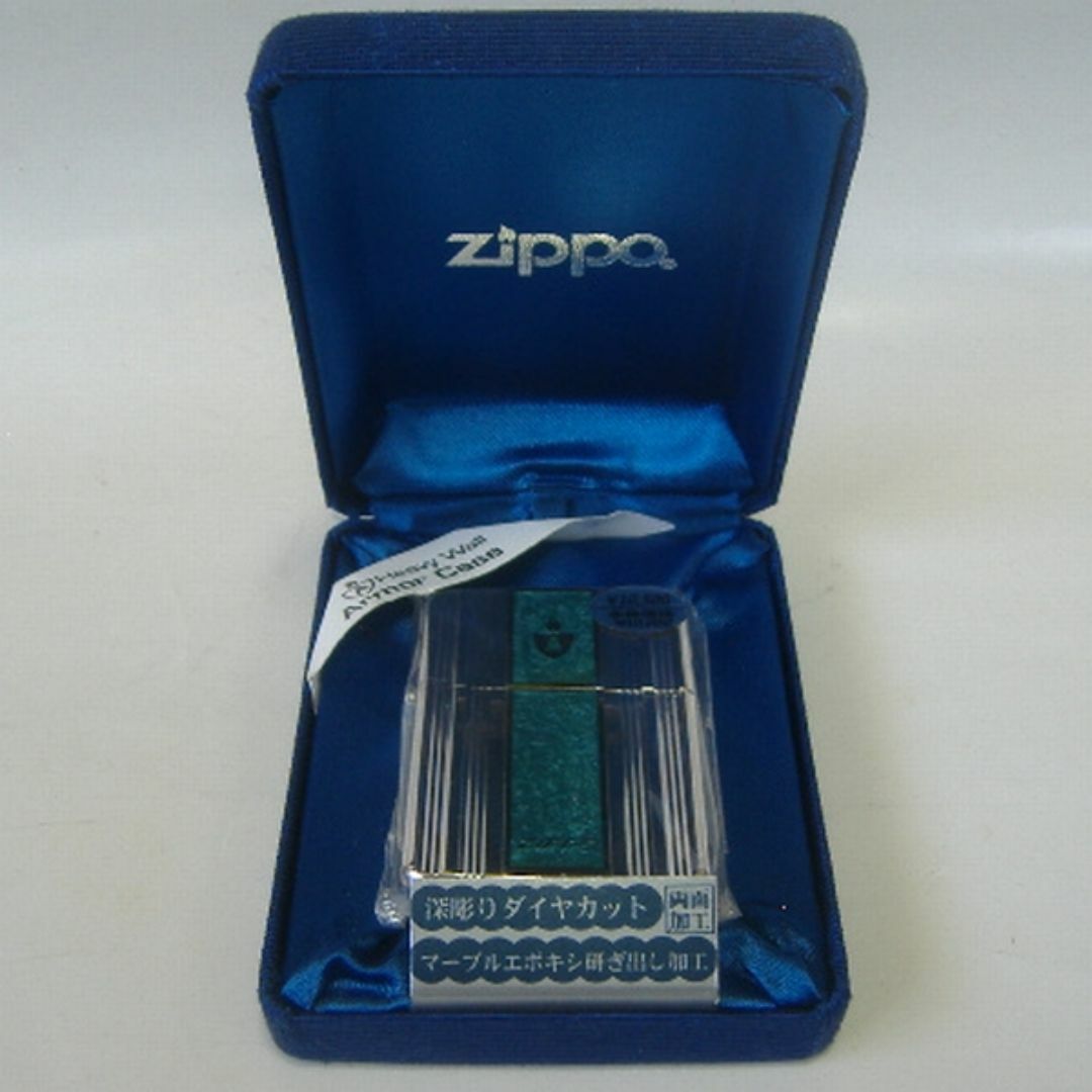 ZIPPO(ジッポー)の【未使用】Zippo アーマー 深彫りダイヤカット マーブルエポキシ研ぎ出し加工 メンズのファッション小物(タバコグッズ)の商品写真