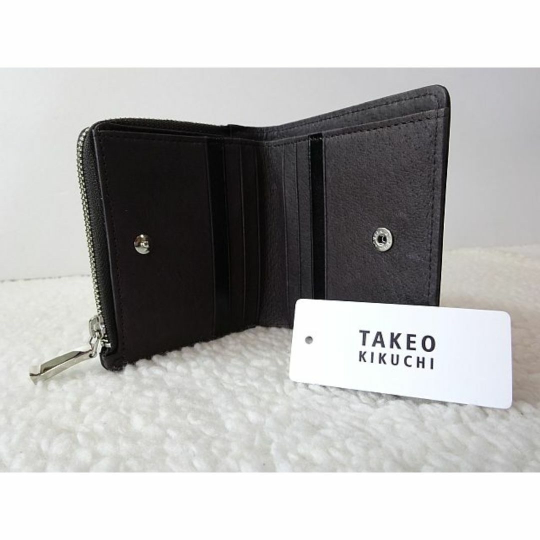 TAKEO KIKUCHI(タケオキクチ)の【新品・本物】TAKEO KIKUCHI  二つ折財布/黒 ￥12,100- メンズのファッション小物(折り財布)の商品写真