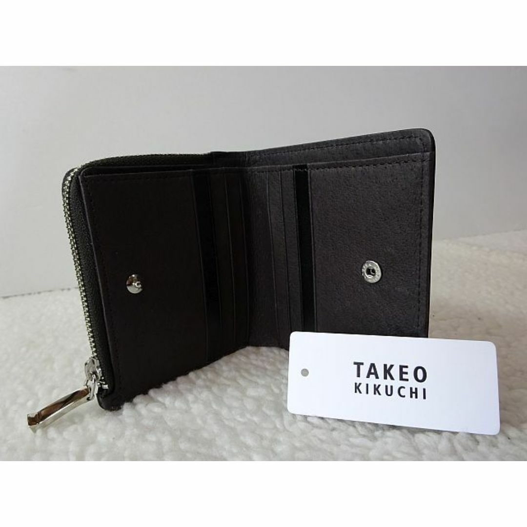 TAKEO KIKUCHI(タケオキクチ)の【新品・本物】TAKEO KIKUCHI  二つ折財布/黒 ￥12,100- メンズのファッション小物(折り財布)の商品写真