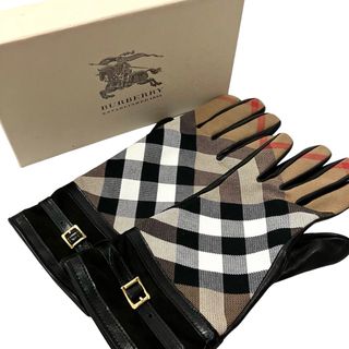 BURBERRY - 美品 バーバリー  エスタブリッシュド 山羊革 レザー ノバチェック 箱付き