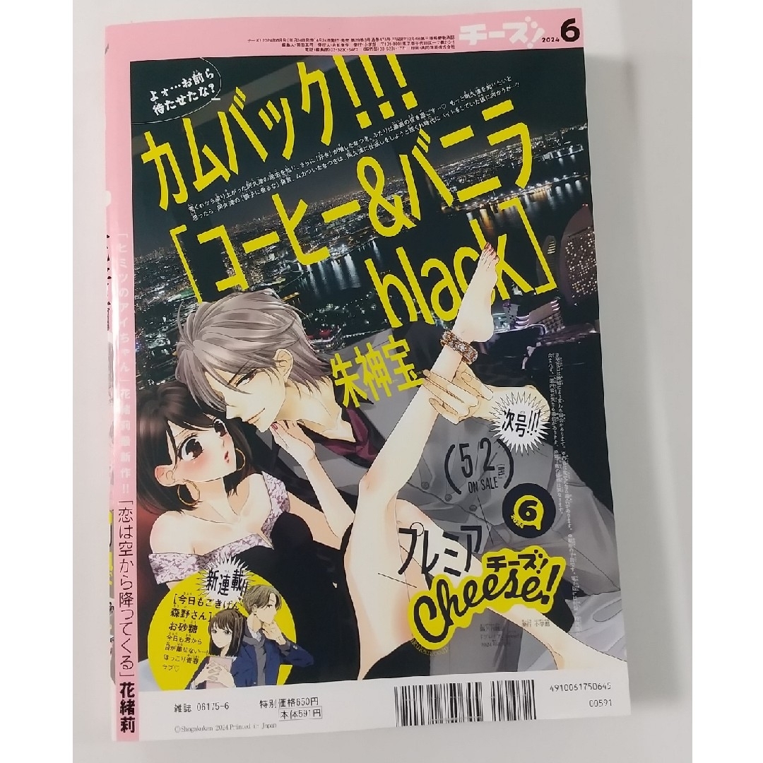 小学館(ショウガクカン)のﾁｰｽﾞ！Cheese！6月号(4/24発売) 付録あり エンタメ/ホビーの漫画(漫画雑誌)の商品写真