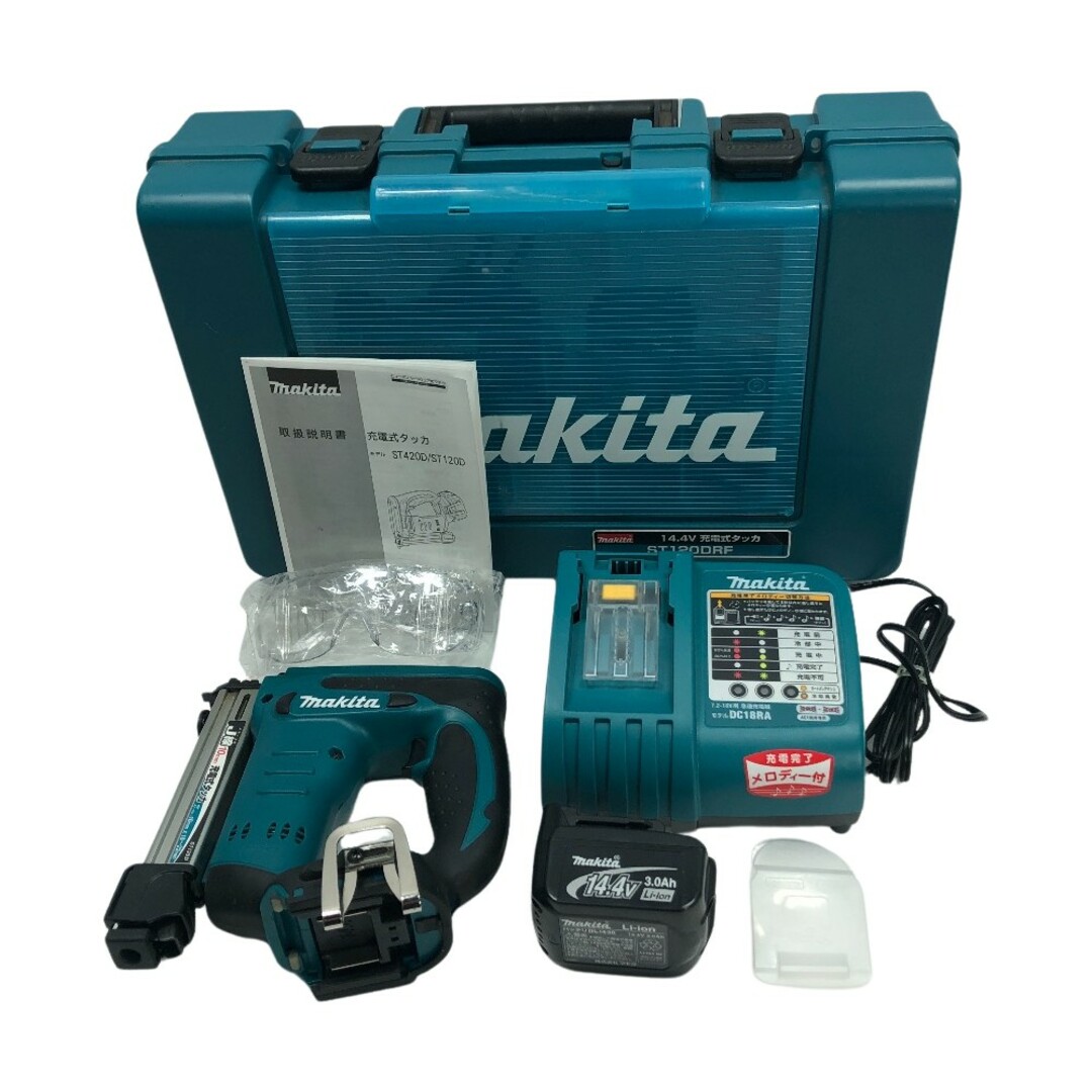 Makita(マキタ)の◇◇MAKITA マキタ 充電式タッカ 充電器・充電池1個・ケース付 コードレス式 ST120DRF ブルー その他のその他(その他)の商品写真