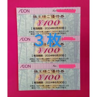 AEON - イオン(AEON)　株主優待券　３００円分★マックスバリュ　ザ・ビッグ