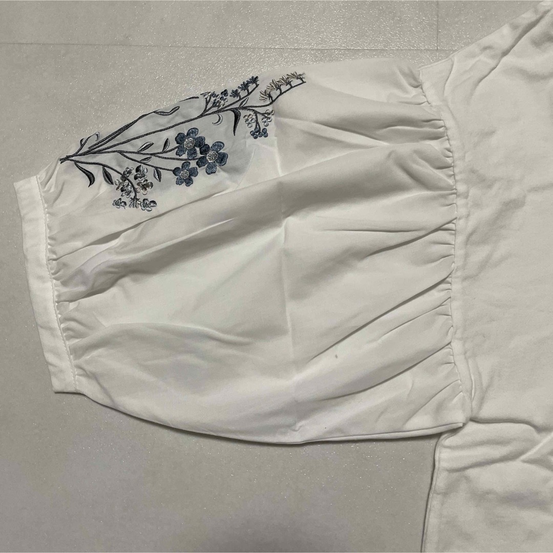 刺繍入りカットソー レディースのトップス(カットソー(半袖/袖なし))の商品写真
