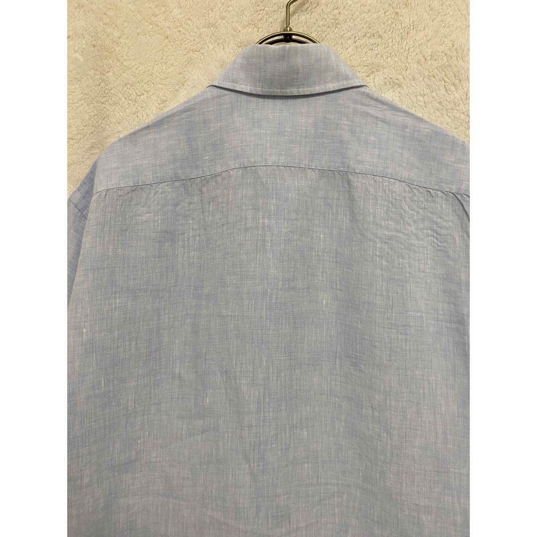 BARBA(バルバ)の【美品】春夏物 FRAY フライ メンズ 麻100% シャツ 40-L サックス メンズのトップス(シャツ)の商品写真