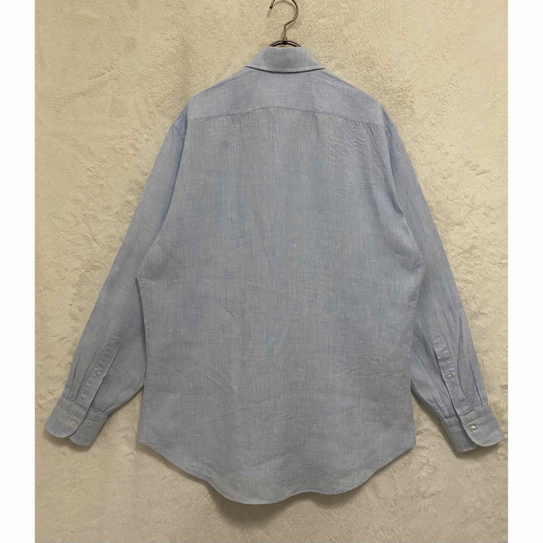 BARBA(バルバ)の【美品】春夏物 FRAY フライ メンズ 麻100% シャツ 40-L サックス メンズのトップス(シャツ)の商品写真