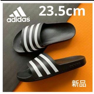 アディダス(adidas)の【新品】adidas　アディダス　サンダル　黒　23.5cm　送料込(サンダル)