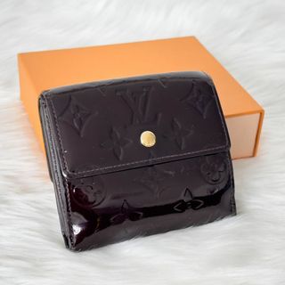 ルイヴィトン(LOUIS VUITTON)の【極美品】ルイヴィトン　ヴェルニ　ポルトフォイユ　エリーズ　アマラント　wホック(財布)