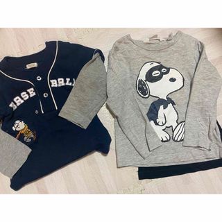 スヌーピー(SNOOPY)の［95センチ］長袖　スヌーピー  2枚セット(Tシャツ/カットソー)