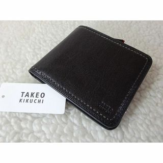 タケオキクチ(TAKEO KIKUCHI)の【新品・本物】TAKEO KIKUCHI  二つ折財布/黒 ￥14,300-(折り財布)