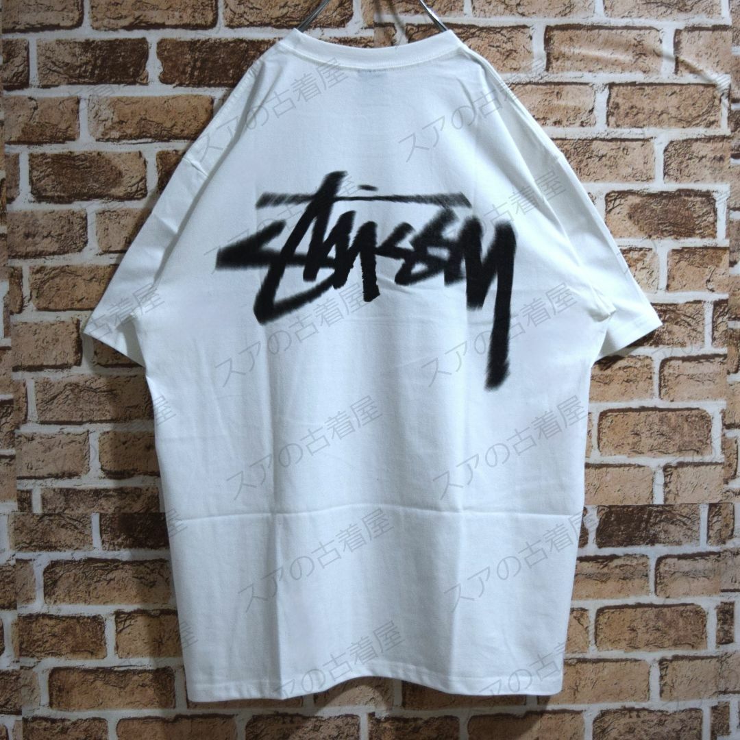 STUSSY(ステューシー)の《nekonekonico様専用》正規・新品タグ　DIZZYロゴ　ホワイト　L メンズのトップス(Tシャツ/カットソー(半袖/袖なし))の商品写真