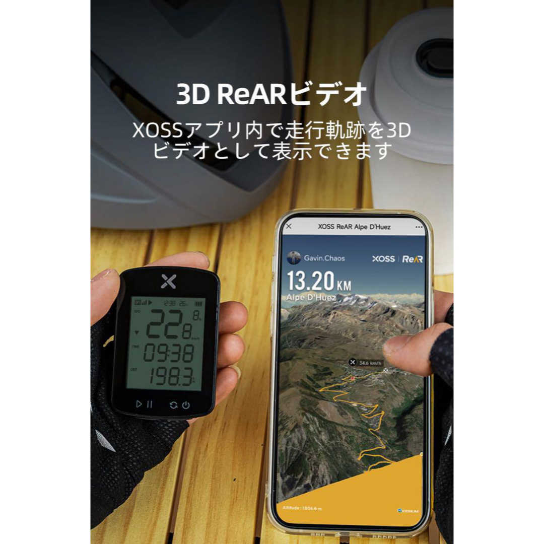 XOSS G Gen2 サイクルコンピュータ GPS サイコン 2.2インチ スポーツ/アウトドアの自転車(その他)の商品写真