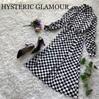 ヒステリックグラマー(HYSTERIC GLAMOUR)の【激レア】ヒステリックグラマー　G.V.G.V　チェック柄レーヨンワンピース(ロングワンピース/マキシワンピース)