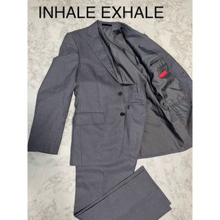 美品　INHALE EXHALE スーツ　セットアップ　グレー　ストライプ(セットアップ)