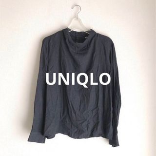 ユニクロ(UNIQLO)のUNIQLO レーヨンブラウス　ハイネック(シャツ/ブラウス(長袖/七分))