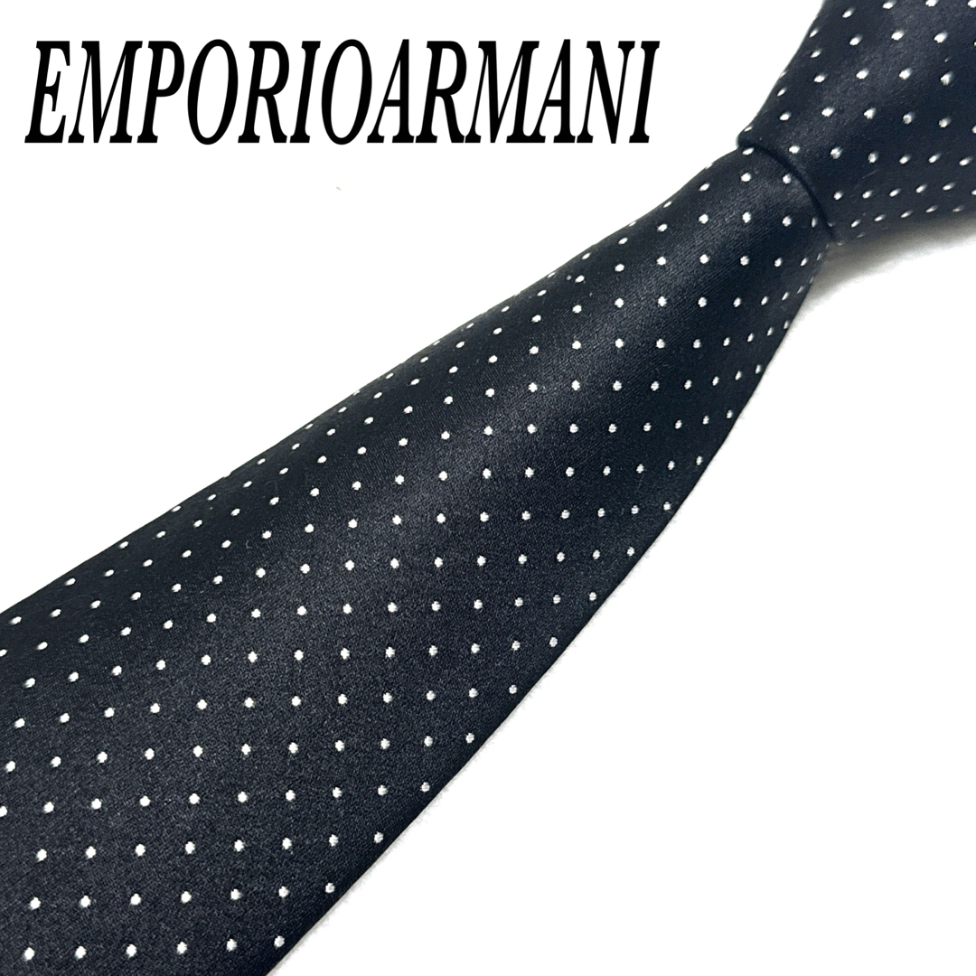 Emporio Armani(エンポリオアルマーニ)の【極美品】 エンポリオアルマーニ ネクタイ ドッド シルク ハイブランド メンズのファッション小物(ネクタイ)の商品写真