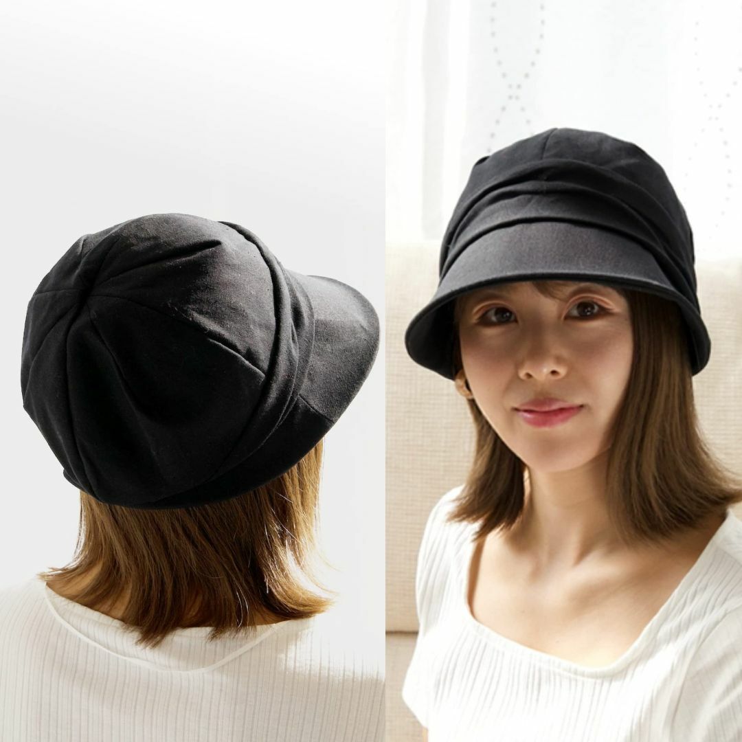 【色: ブラック】[Superbian] レディース帽子 春夏 UVカット帽子  レディースのファッション小物(その他)の商品写真