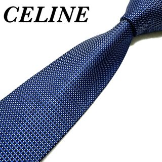 セリーヌ(celine)の【美品】 セリーヌ ネクタイ 幾何学模様 マカダム シルク ハイブランド(ネクタイ)