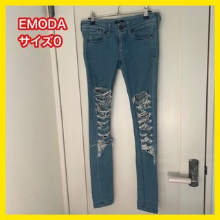 エモダ(EMODA)のEMODA ダメージデニム デニム スキニー 細め ジーンズ(スキニーパンツ)