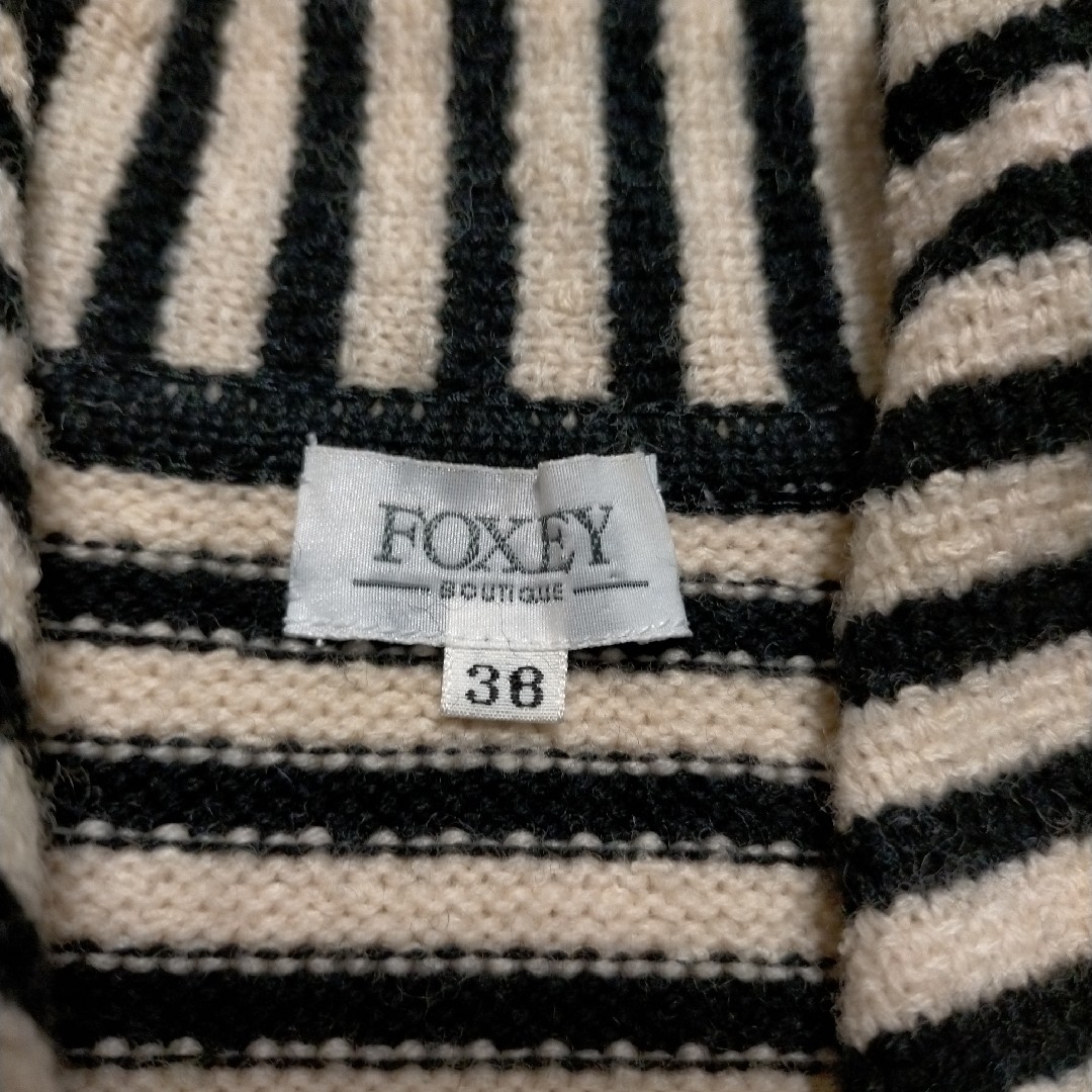 FOXEY(フォクシー)の【激レアヴィンテージ】 フォクシー 旧タグ ジャケット カーディガン ストライプ レディースのトップス(カーディガン)の商品写真