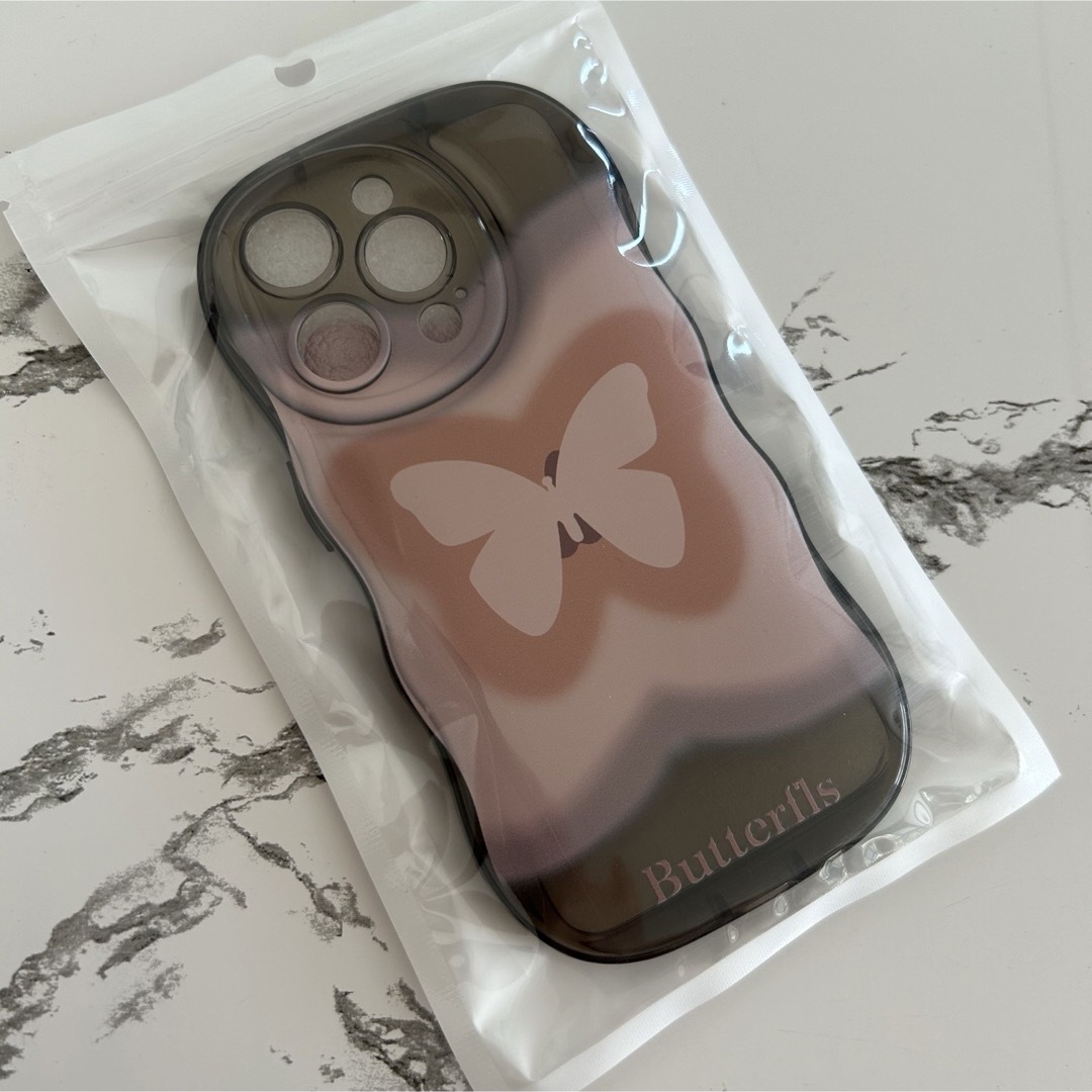 Butterflyブラック　iPhone14Pro ケースカバー スマホ/家電/カメラのスマホアクセサリー(iPhoneケース)の商品写真