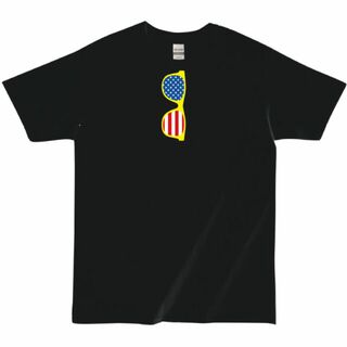 ギルタン(GILDAN)のTB-005おしゃれなオリジナルTシャツ USA アメリカ めがね サングラス(Tシャツ/カットソー(半袖/袖なし))