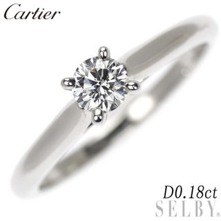 カルティエ(Cartier)のカルティエ Pt950 ダイヤモンド リング 0.18ct ソリテール 46号(リング(指輪))