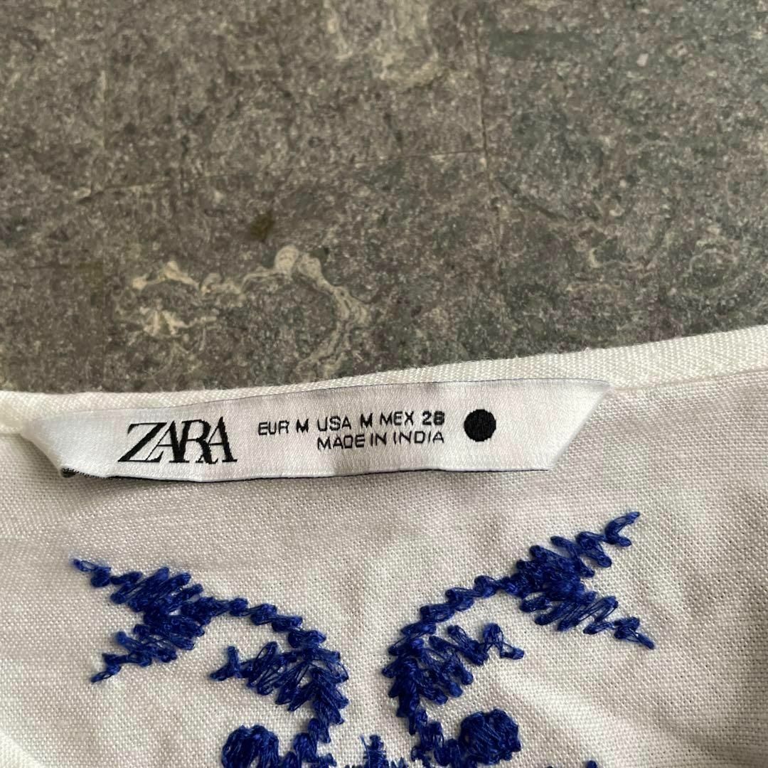 ZARA(ザラ)の25 ZARA ザラ BASIC ベーシック 刺繍 ブラウス シャツ トップス レディースのトップス(シャツ/ブラウス(長袖/七分))の商品写真