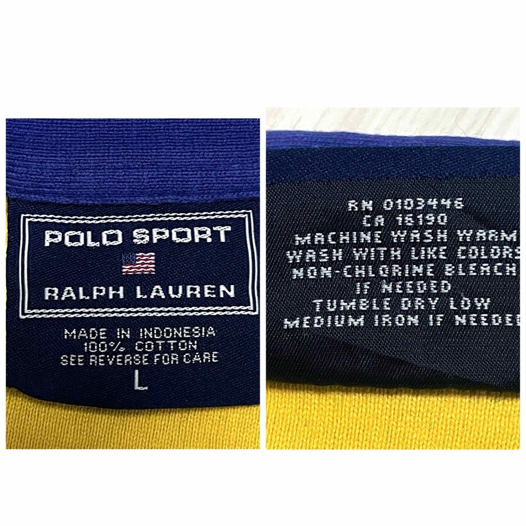 Ralph Lauren(ラルフローレン)のPOLO SPORT ポロスポーツ ラルフローレン ラガーシャツ ブラック系 L メンズのトップス(ポロシャツ)の商品写真