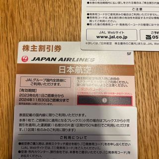 ジャル(ニホンコウクウ)(JAL(日本航空))のJAL 株主優待　1枚売　通知可(航空券)