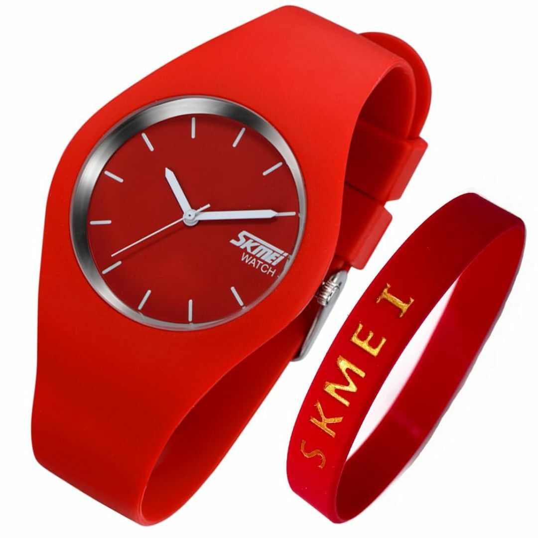 色:L9068レッドSKMEI 腕時計 レディース おしゃれ スポーツ シリ レディースのファッション小物(腕時計)の商品写真
