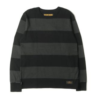 ネイバーフッド(NEIGHBORHOOD)のNEIGHBORHOOD ネイバーフッド Tシャツ サイズ:M 18SS ワイドボーダー ロングスリーブTシャツ B.D. / C-CREW. LS ブラック チャコール トップス カットソー 長袖【メンズ】【中古】(Tシャツ/カットソー(七分/長袖))