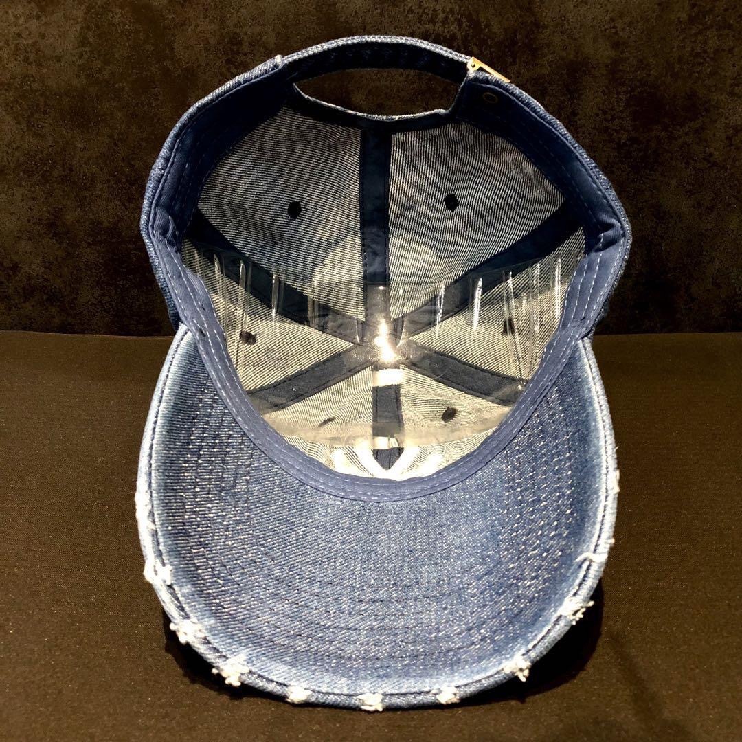 大トレンド✨新品 NYデニムキャップ 帽子ベースボールキャップ LA ストリート メンズの帽子(キャップ)の商品写真