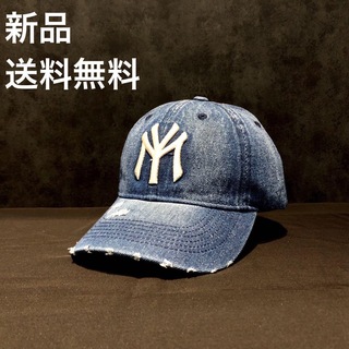 大トレンド✨新品 NYデニムキャップ 帽子ベースボールキャップ LA ストリート