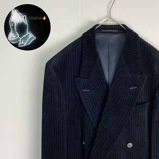 ランバン(LANVIN)のランバン　テーラードジャケット　入手困難　LANVIN　太めコーデュロイ　黒(テーラードジャケット)