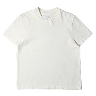 ボッテガヴェネタ(Bottega Veneta)のBOTTEGA VENETA ボッテガヴェネタ Tシャツ サイズ:S 近年モデル スリーブ ロゴ 刺繍 ヘビーウェイト クルーネック 半袖Tシャツ 744780 VF1U0 C-EPBV-2022-2532 2022年製 ホワイト 白 イタリア製 トップス カットソー【メンズ】【中古】(Tシャツ/カットソー(半袖/袖なし))