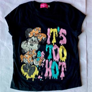 ディズニー(Disney)のTDL ディズニーリゾート　Tシャツ　S   ブラック　黒　ミニーマウス(Tシャツ(半袖/袖なし))