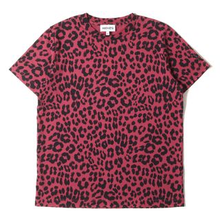 ケンゾー(KENZO)の美品 KENZO ケンゾー Tシャツ サイズ:XS レオパード クルーネック 半袖Tシャツ FA62TS9104JI ヒョウ柄 総柄 マゼンタ ブラック トップス カットソー【メンズ】【中古】(Tシャツ/カットソー(半袖/袖なし))