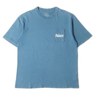 パレス(PALACE)のPALACE パレス Tシャツ サイズ:XL 22SS バック グラフィック ロゴポケット クルーネック 半袖Tシャツ SAVES T-SHIRT スモークブルー トップス カットソー【メンズ】【中古】(Tシャツ/カットソー(半袖/袖なし))