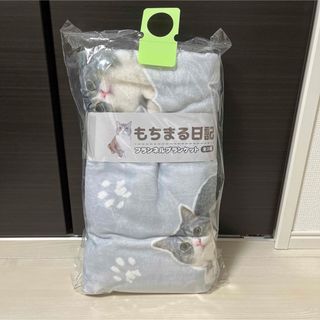 もちまる日記 猫 フランネルブランケット グレー 新品 未開封 非売品(キャラクターグッズ)