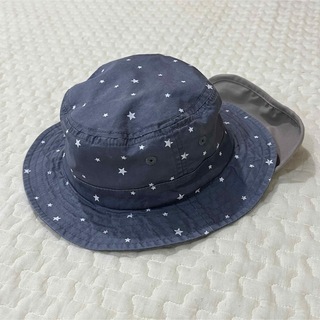 ベビーザラス(BABiESRUS)のトイザらス　ベビーザラス　帽子　星柄　ネイビー　スター　日よけ　50cm(帽子)